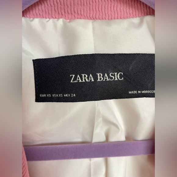 Zara Pink Bubble Gum Textured Weave Coat - XS - Picture 7 of 16